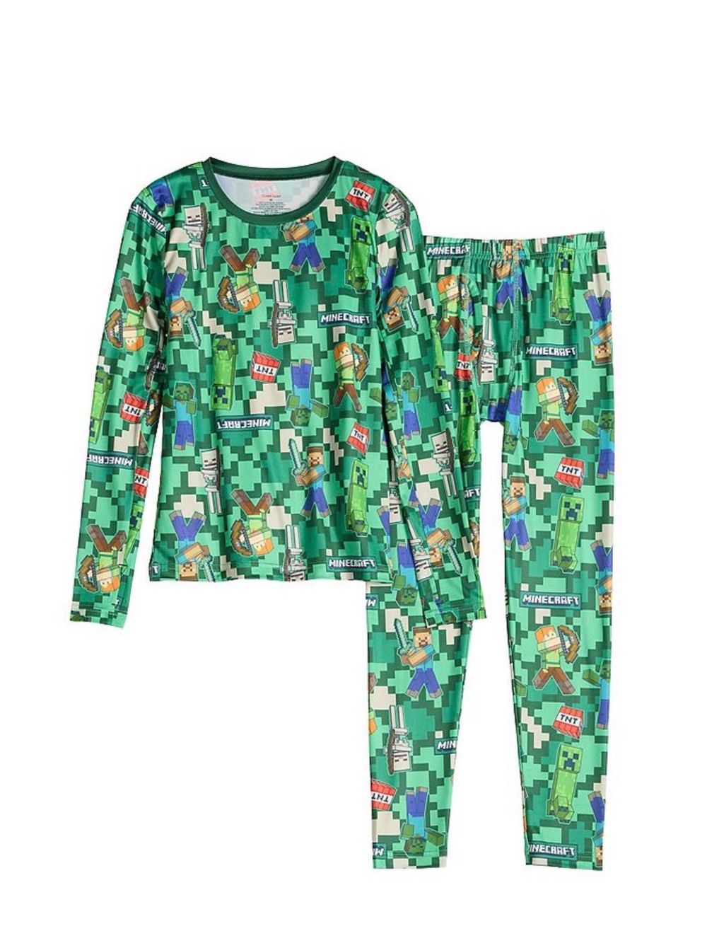 Minecraft Boys 2-Piece Baselayer Long Sleeve Shirt & Pants Set - XS (4/5)